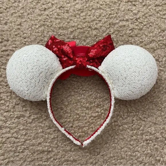 Pixar inspired Pizza Planet Red and White Minnie Mouse Ears - Picture 5 of 5